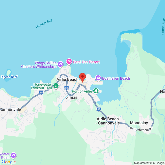 Map of event location, Tasman Holiday Parks Family Fun Day | Airlie Beach | EventsontheHorizon.com