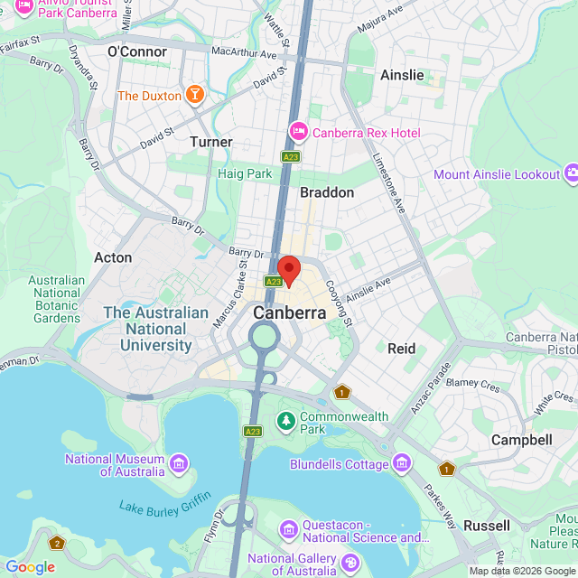 Map of event location, Rooftop Roots & Reggae – Winter Edition | Canberra | EventsontheHorizon.com