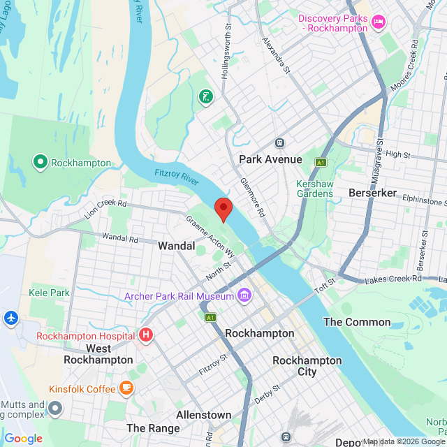 Map of event location, Sounds of Rock 2026 | Rockhampton | EventsontheHorizon.com