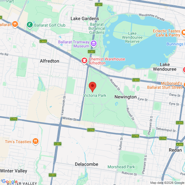 Map of event location, Strummingbird 2026 | Ballarat | EventsontheHorizon.com