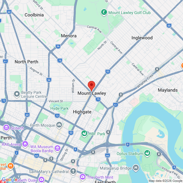 Map of event location, Dice – The Altitude Tour | Perth | EventsontheHorizon.com