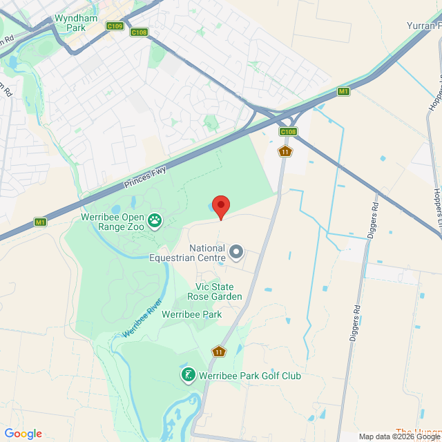 Map of event location, One Electric Day 2026 @ Werribee Park | EventsontheHorizon.com