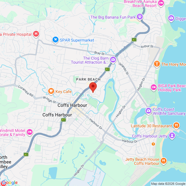 Map of event location, PBR Australia Monster Energy Tour | Coffs Harbour | EventsontheHorizon.com