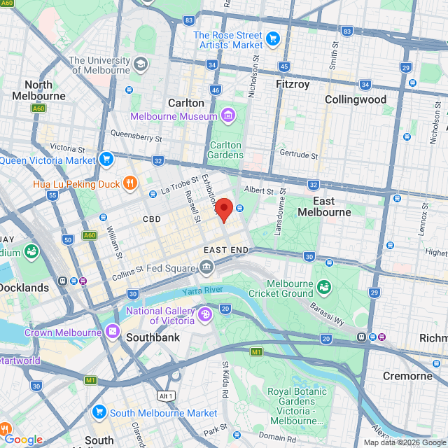 Map of event location, Daniel Connell – Prairie Dog | Melbourne | EventsontheHorizon.com