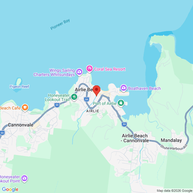 Map of event location, KATCHAFIRE – World Tour | Airlie Beach | EventsontheHorizon.com