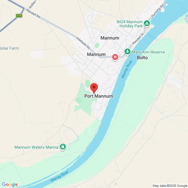 Map of event location, Sounds by the River 2027 | Mannum | EventsontheHorizon.com