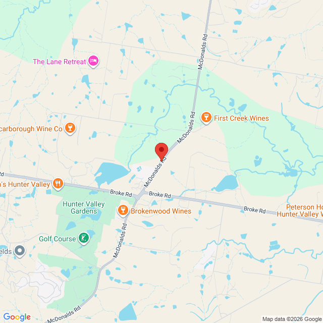 Map of event location, Lookout 2027 | Pokolbin | EventsontheHorizon.com