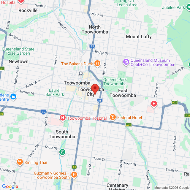 Map of event location, Burn The Floor – Luminous | Toowoomba | EventsontheHorizon.com