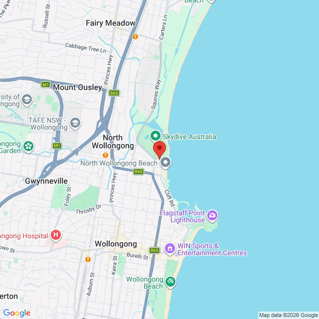Map of event location, Castaway Festival | Wollongong | EventsontheHorizon.com