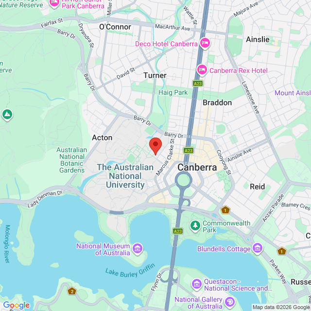 Map of event location, Daniel Connell – Prairie Dog | Canberra | EventsontheHorizon.com